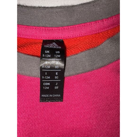 Adidas x Lego Magenta Duplo Jumpsuit Pajama Baby Unisex Size 12 Month Outfit - Picture 10 of 14